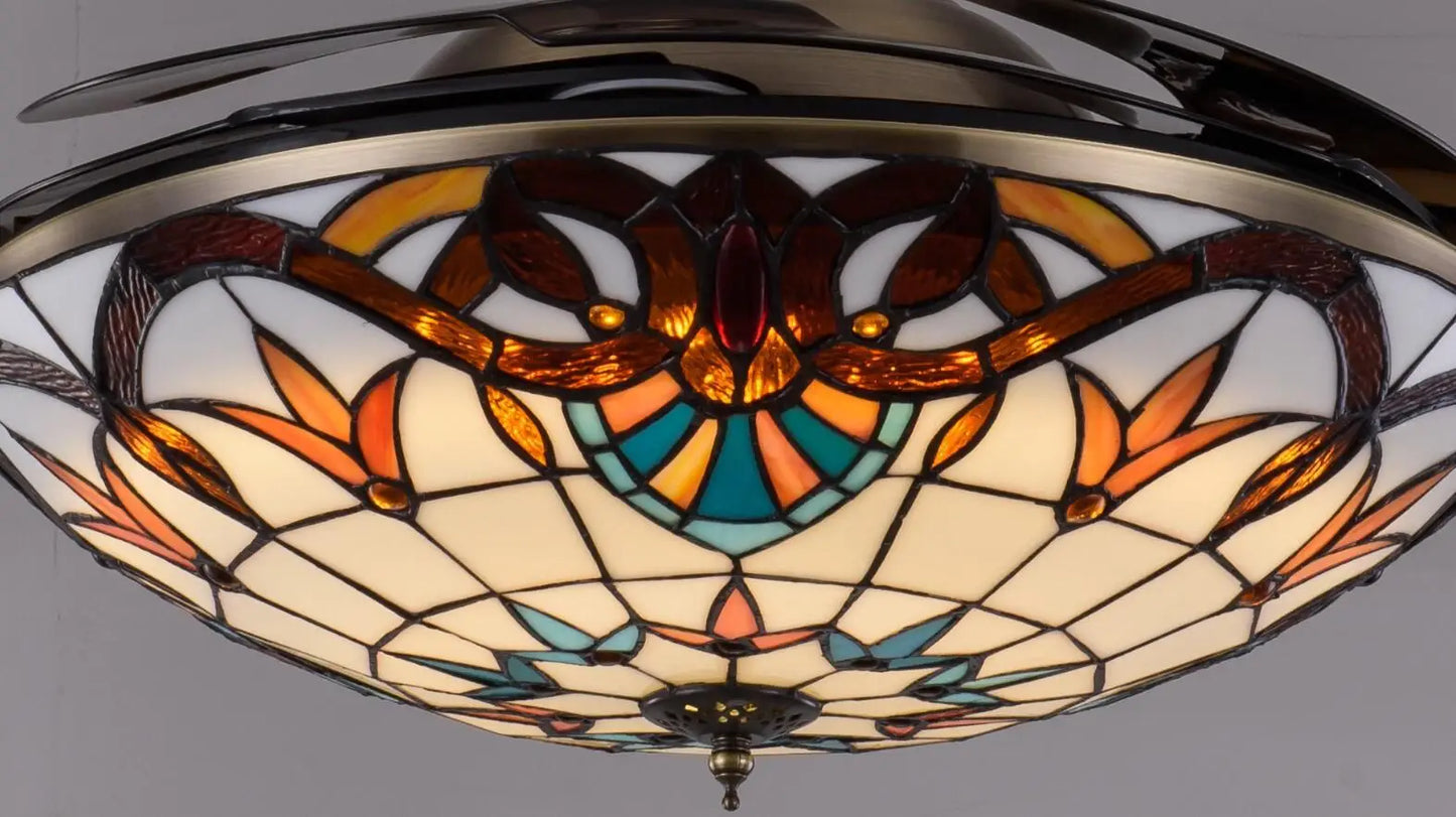 Decorbites™ 42-Zoll Retro-Deckenventilator mit Lampe und Fernbedienung für Wohnzimmer und Esszimmer