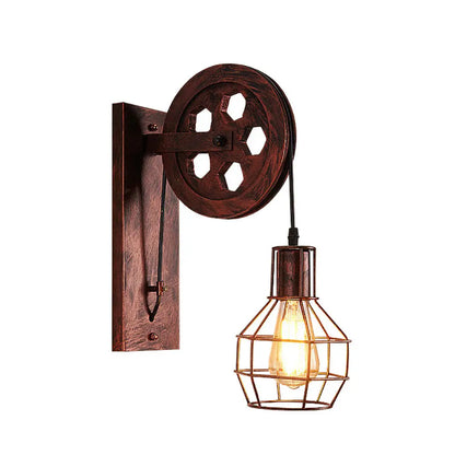 DecorBites™ Industrial Iron Wall Sconce LED Fixture for Cafe Bar Loft Decoration
