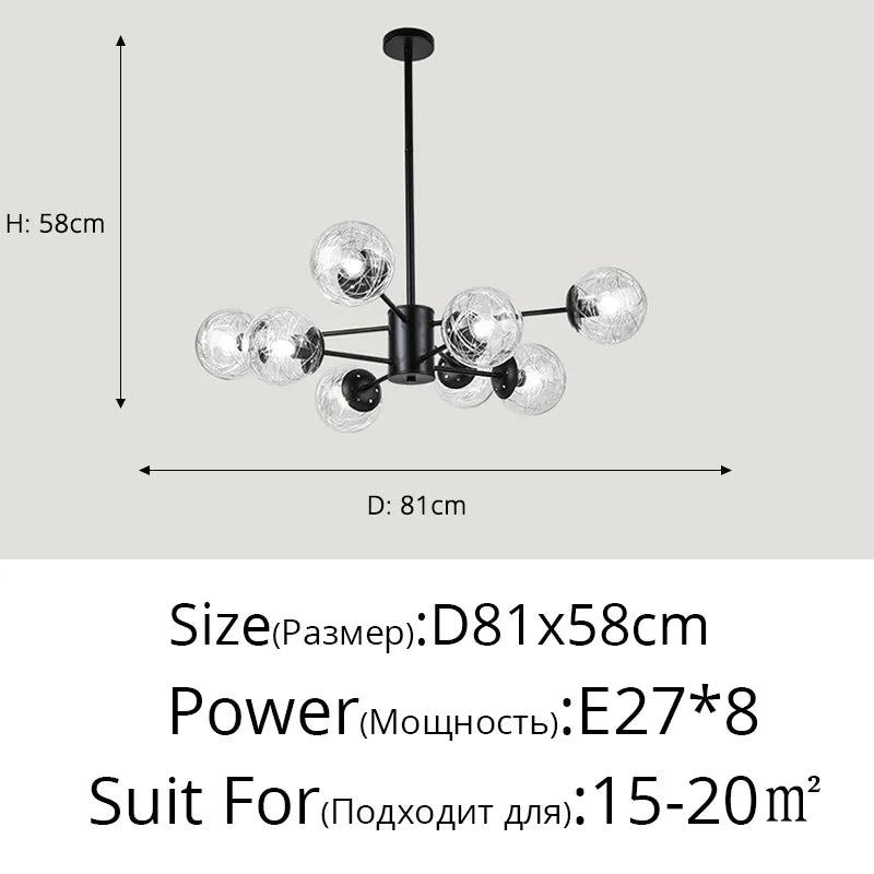 Decorbites™ Glas-LED-Kronleuchter: Moderne Pendelleuchten für Esszimmer, Schlafzimmer und Wohnzimmer