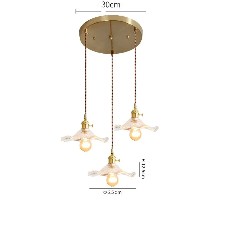 DecorBites™ Green Glass Hanging Light: Modern LED Pendant Lamp for Living and Dining Room