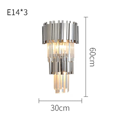 Decorbites™ Kristallklar LED Wandleuchte Chrom Silber Gold Wandlampe für Schlafzimmer