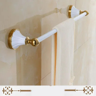 Gold White Bathroom Set
