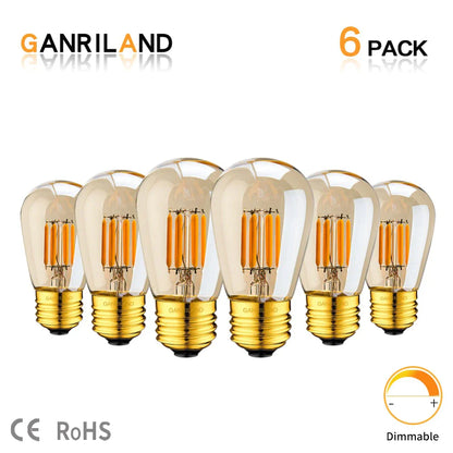 DecorBites™ LED Filament Bulb 3W ST45 Gold Dimmable E26 E27 2200K Indoor Decorative