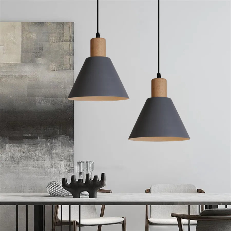 Decorbites™ Industrielles Graues Pendellicht mit LED für Wohnzimmer, Eingangsbereich – Moderne Leuchte