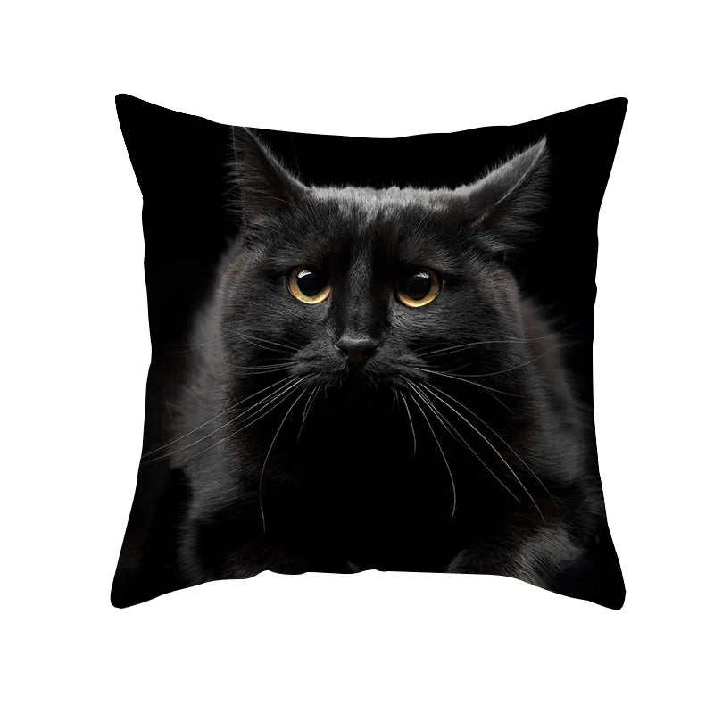 Decorbites™ Schwarze Katze Kissenbezüge - Süße Katzenliebhaber Kissenhülle