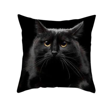 Decorbites™ Schwarze Katze Kissenbezüge - Süße Katzenliebhaber Kissenhülle