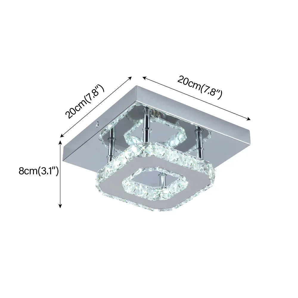 Decorbites™ Kristall-LED-Deckenleuchte Plafon-Kronleuchter Edelstahl-Leuchte