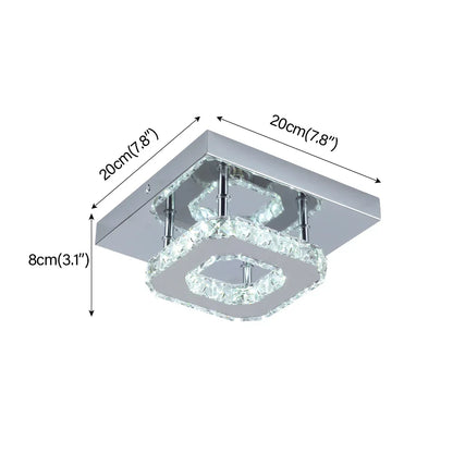 Decorbites™ Kristall-LED-Deckenleuchte Plafon-Kronleuchter Edelstahl-Leuchte
