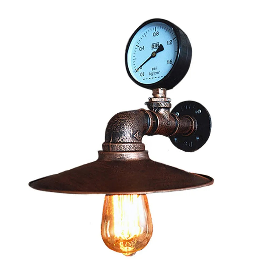 Decorbites™ Eisen Rost Wasserrohr Wandlampen Retro Vintage E27 Wandleuchte für Heimdekoration