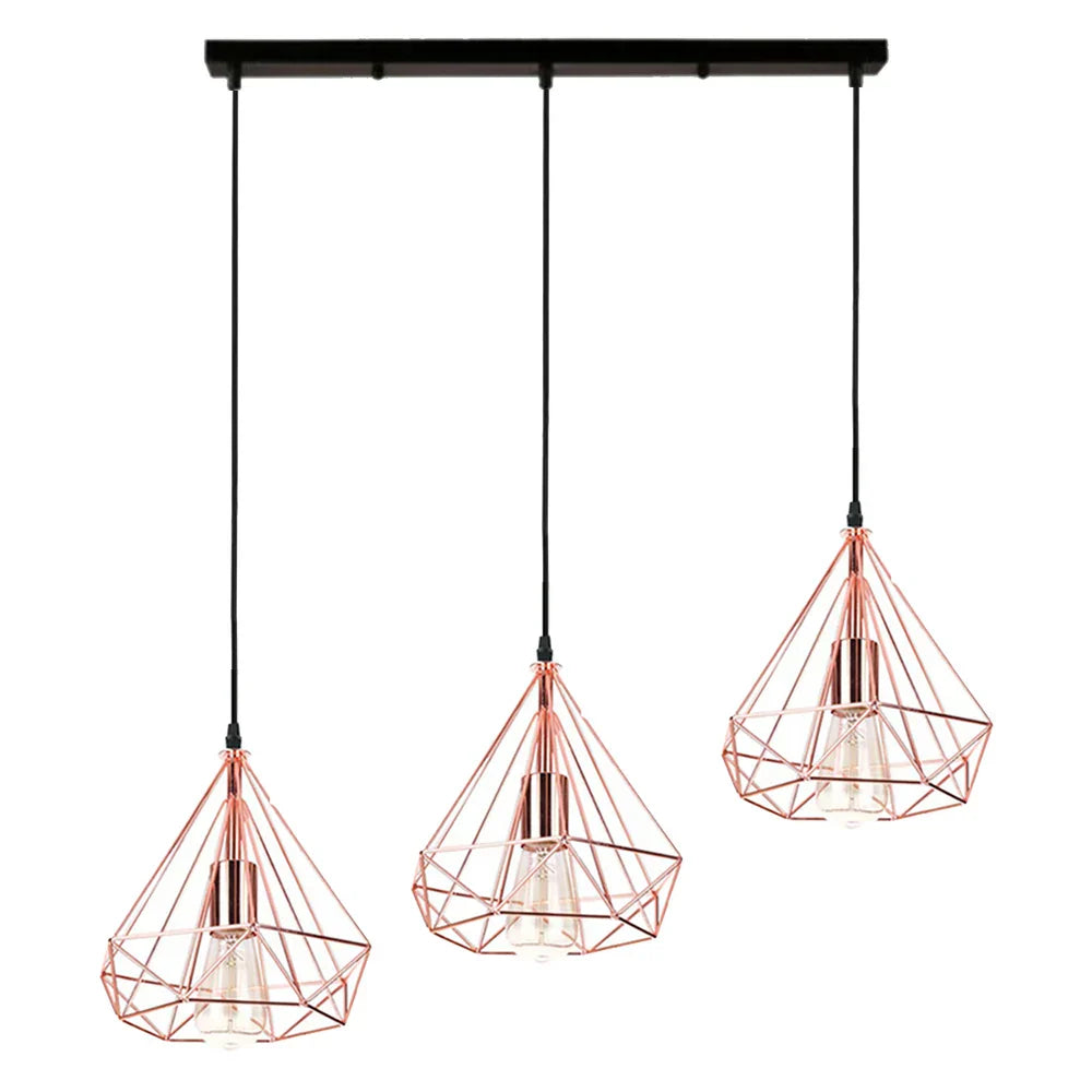 Decorbites™ Industrielle LED-Hängeleuchte Vintage Loft Käfig Pendellampe für die Einrichtung zu Hause