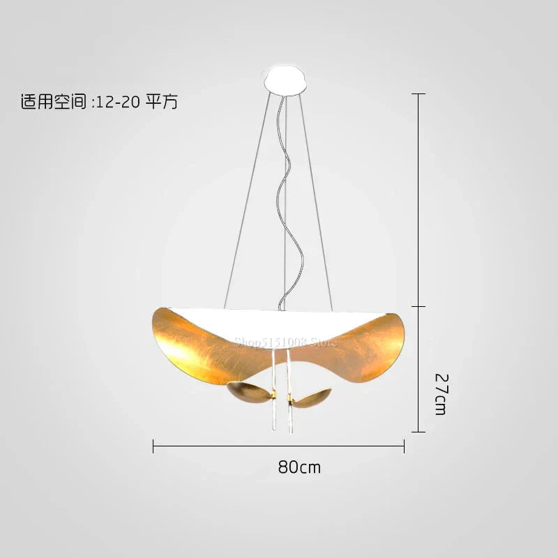 DecorBites™ Gold Texture LED Pendant Light Fixture for Living Room & Bedroom Decor