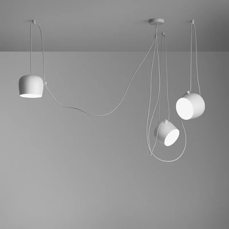 DecorBites™ Black Drum LED Pendant for Kitchen & Restaurant - Spider Industrial Ceiling Light