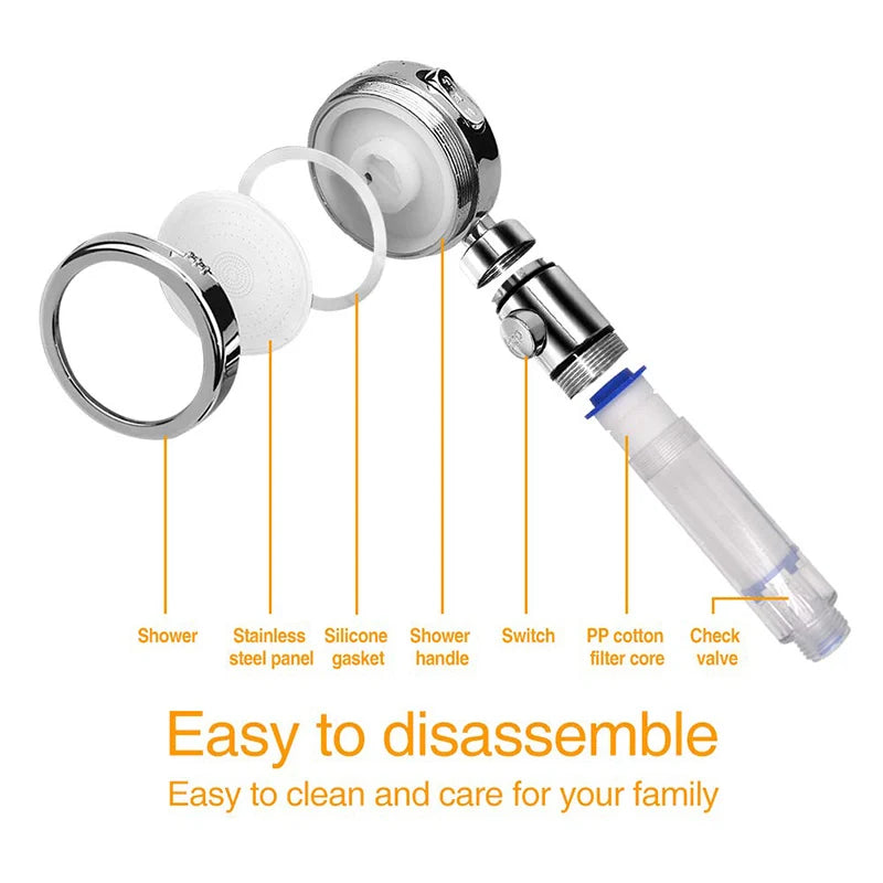 Silver Filtered Shower Sprayer
