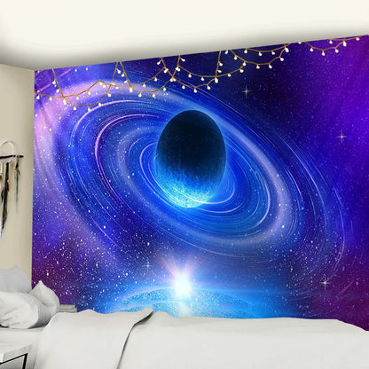Decorbites™ Galaxy Himmel Blau Planet Gobelin Hippie Retro Heimdekoration Yogamatte