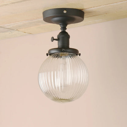 DecorBites™ Glass Globe Semi Flush Mount Ceiling Light Fixture