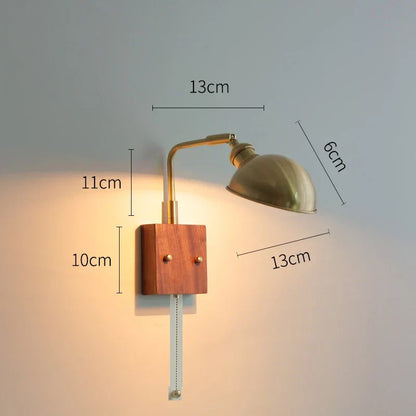 Decorbites™ Klares Glas LED Wandlampen mit Zugschalter, drehbares modernes nordisches Wandlicht