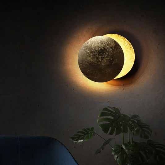 Decorbites™ Eclipse Runde Wandlampe für Schlafzimmer, Wohnzimmerbeleuchtung und Dekoration