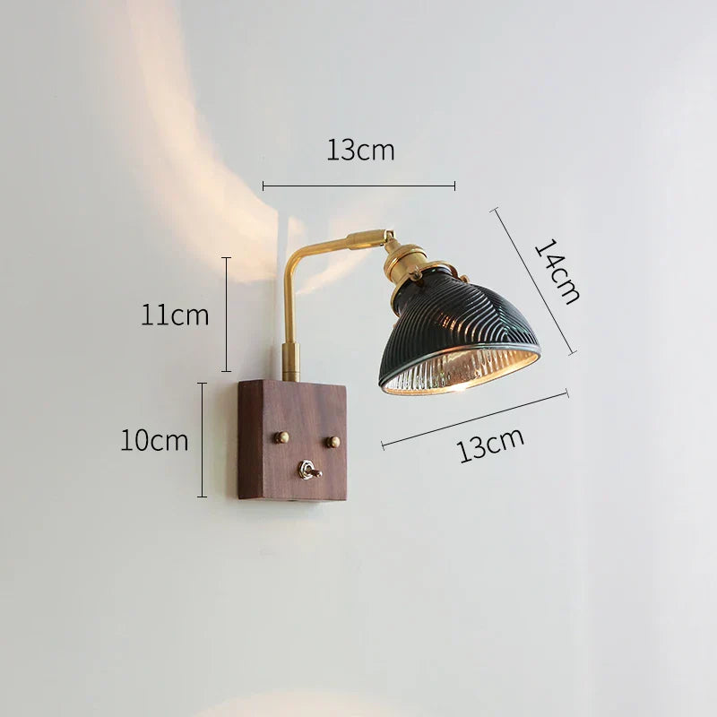 Decorbites™ Klares Glas LED Wandlampen mit Zugschalter, drehbares modernes nordisches Wandlicht
