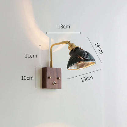 Decorbites™ Klares Glas LED Wandlampen mit Zugschalter, drehbares modernes nordisches Wandlicht