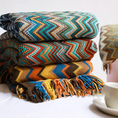 Decorbites™ Geometrische Azteken-Baja-Decke - Boho-Dekor-Sofabezug & Wurfdecke