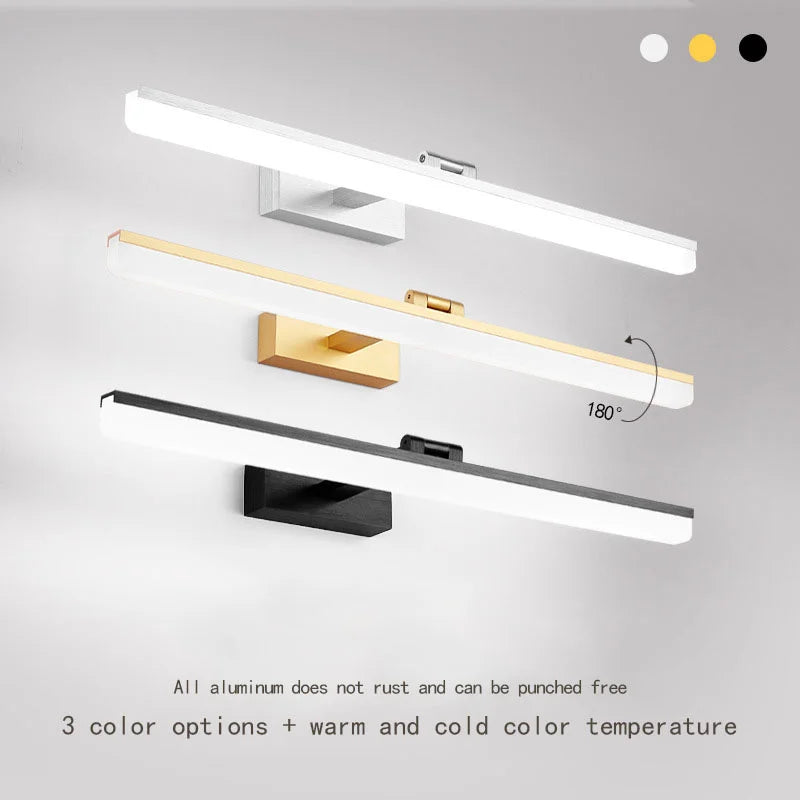 Decorbites™ Acryl-Goldener Spiegelschrank-Lampen 40 cm für Badezimmer, Schlafzimmer und Kosmetikbeleuchtung