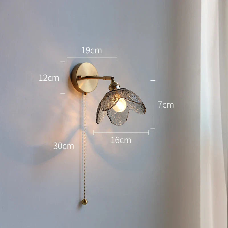 DecorBites™ Gray Glass LED Bathroom Mirror Sconce Wall Lamp Lighting