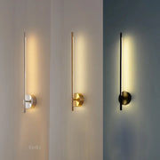 Gold Geometric Wall Lamp L100cm Sophisticated