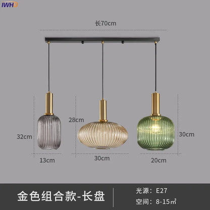 Decorbites™ Glas-Hängeleuchten: Moderne nordische Stil LED-Hängeleuchte für Schlafzimmer, Wohnzimmer, Esszimmer