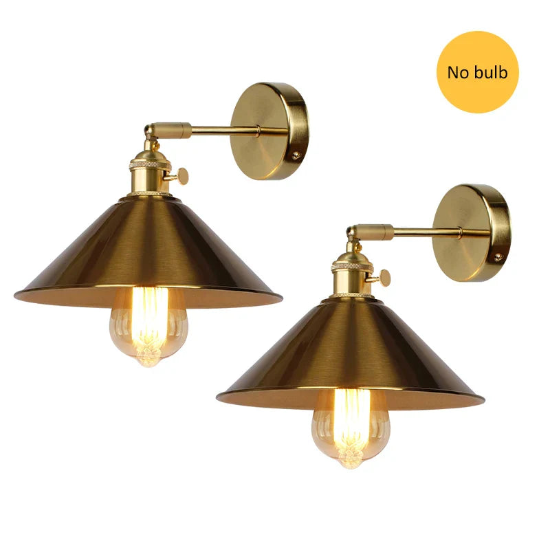 Decorbites™ Kupfer Vintage Wandlampe Schlafzimmer E27 Wandapplikation Gold Wohnzimmer Wandlicht