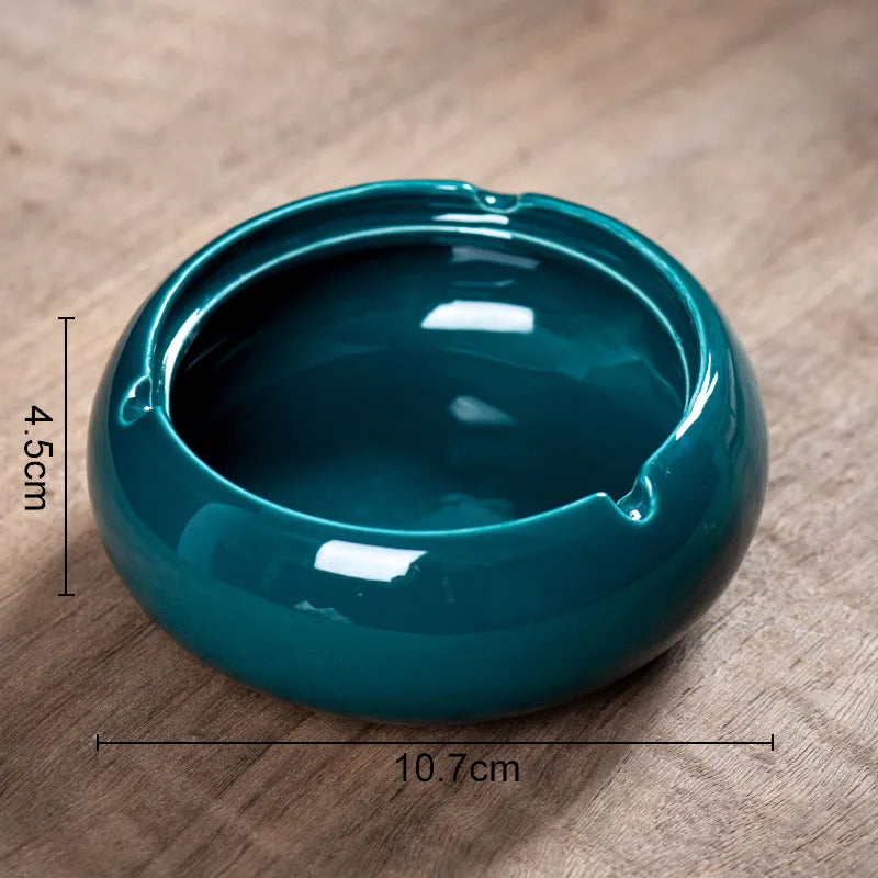 Porcelain Round Ashtray Decor