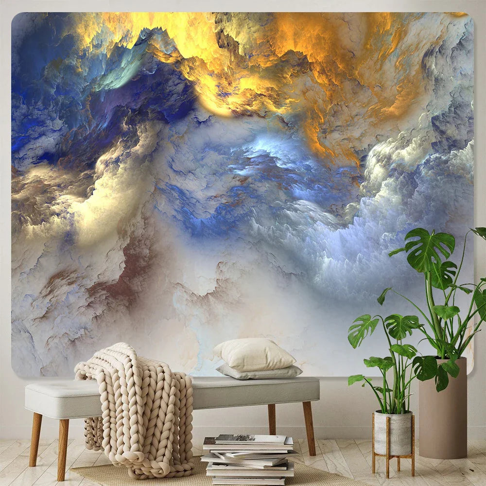 Decorbites™ Cloud Home Tapestry: Boho-Yoga-Matte & Hippie-Wanddekoration, große Größe