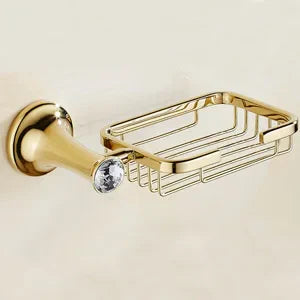Decorbites™ Gold-Badarmatur-Set: Handtuchhalter, Toilettenpapierhalter, Handtuchstange, Haken