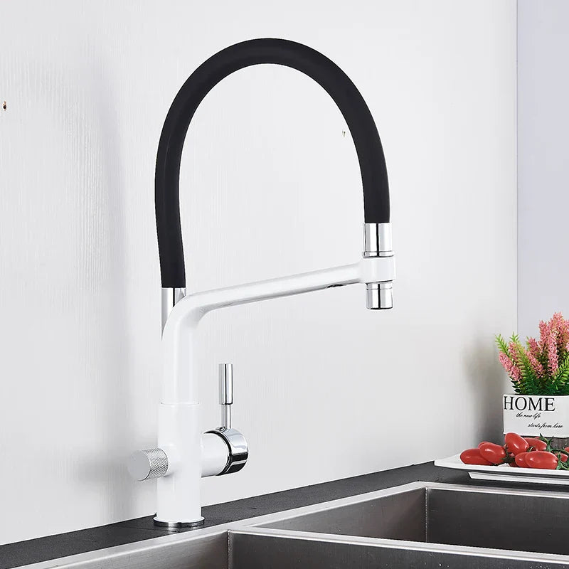 Decorbites™ Küchenarmatur mit gefiltertem Wasser, Zweigrippiger Heiß-Kalt-Mischhahn