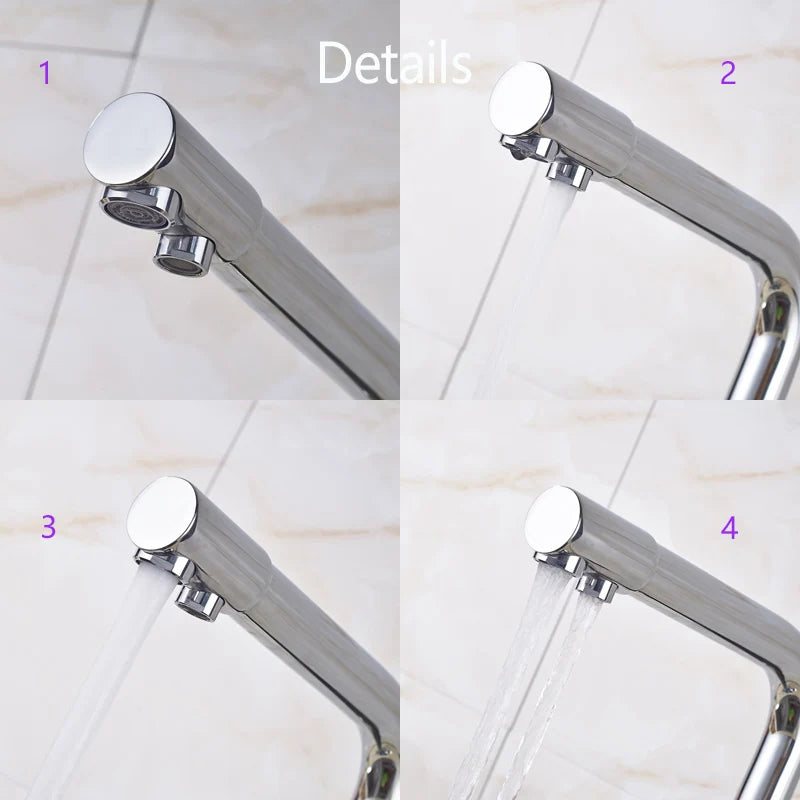 Decorbites™ Zweifachauslauf Chrom Küchenarmatur Wasserfilter Mischbatterie