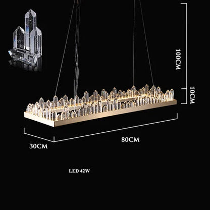 Decorbites™ Goldener Kristall-LED-Kronleuchter für modernes Esszimmer