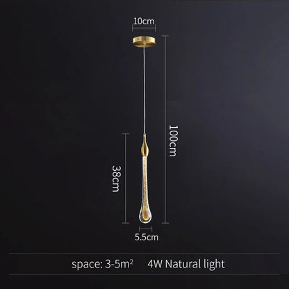 Decorbites™ Gold-Kristall-Hängeleuchte Kronleuchter für Wohnzimmer Küche LED Art Deco