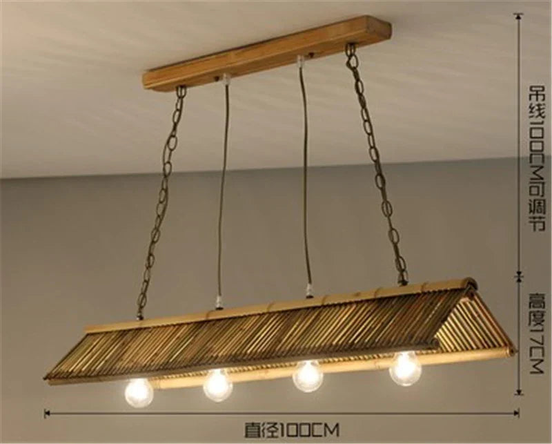Decorbites™ Bambus-Hängeleuchter: Chinesisches Klassik-Design für Küchen-, Café-, Bar-, Gasthaus- und Restaurantbeleuchtung