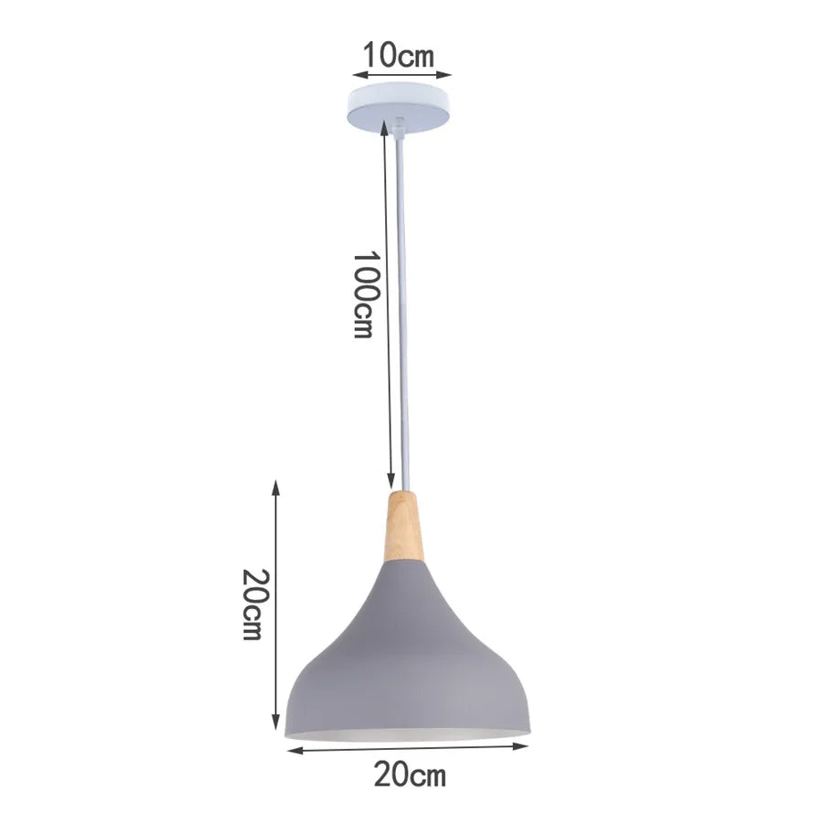 Decorbites™ Industrielles Graues Pendellicht mit LED für Wohnzimmer, Eingangsbereich – Moderne Leuchte