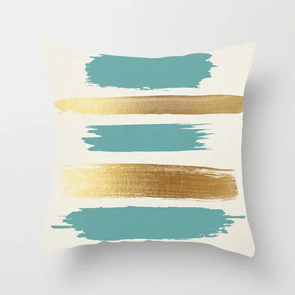 DecorBites™ Geometric Stitch Print Pillow Cover - Modern Minimalist Office Cushion