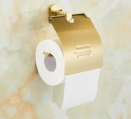 Gold Brass Bath Set