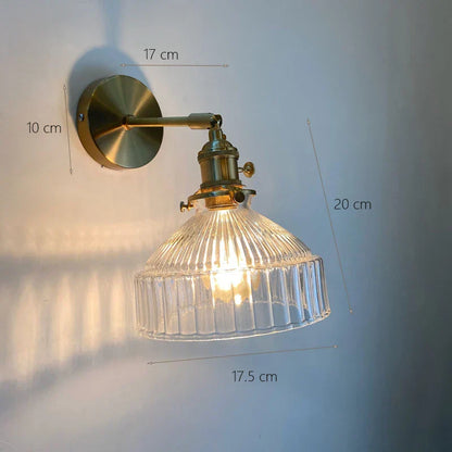 DecorBites™ Glass Shade Modern LED Indoor Wall Sconce Lamp With Switch