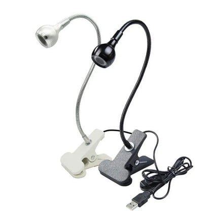 Decorbites™ LED-Buchlampe Schwarz Silber Clip-On Schreibtischlampe Flexible Leselampe