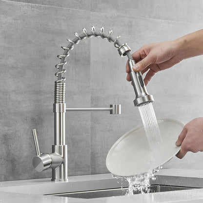 Decorbites™ Küchenarmatur: Nickel-Waschbeckenmischer, Chrom-Waschbeckenhahn, Drehbarer Wasserhahn für moderne Haushalte