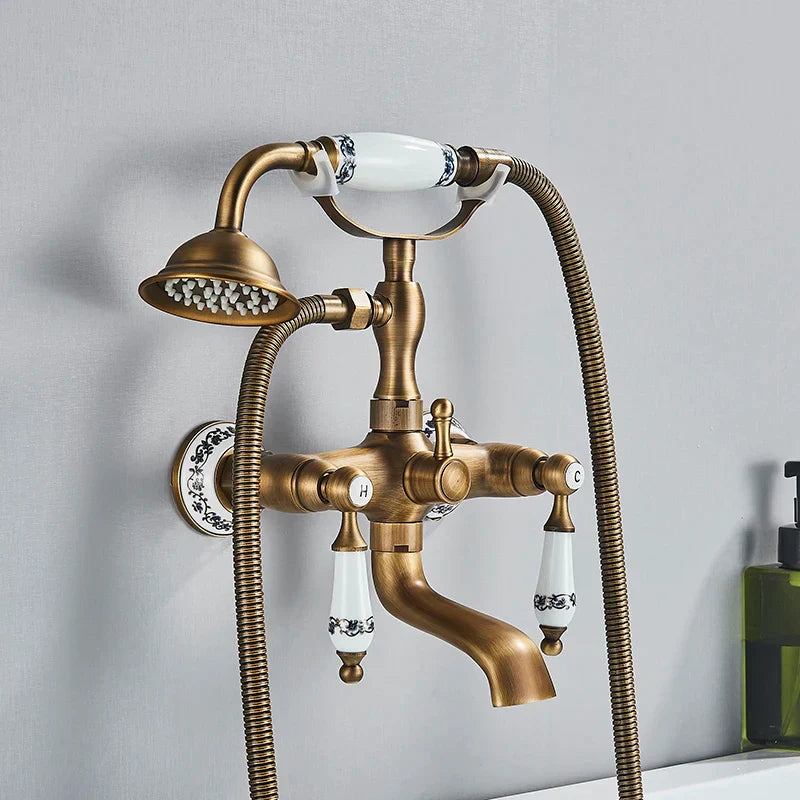 Decorbites™ Zweihandgriff Luxus-Badewannenarmatur mit Handbrause-Mischer