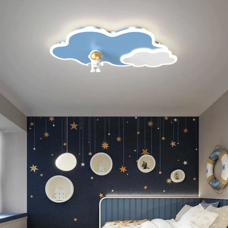 DecorBites™ Kids Space Theme Ceiling Lamp - Astronaut & Airplane Design for Bedroom