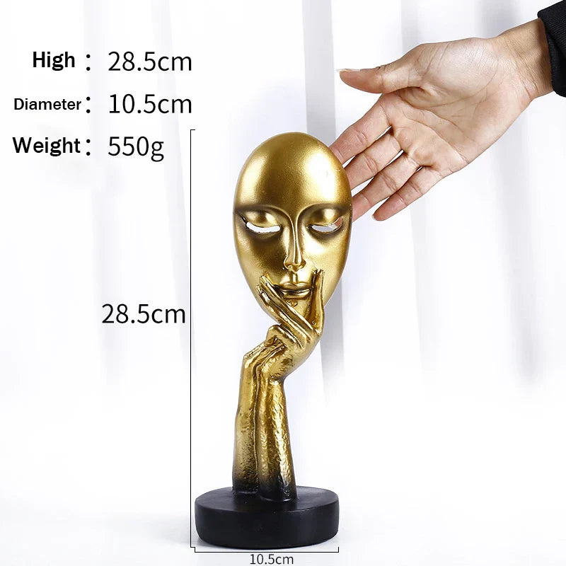 Decorbites™ Abstrakte Kunstskulptur Damegesicht Harz-Ornamente für die Heimdekoration