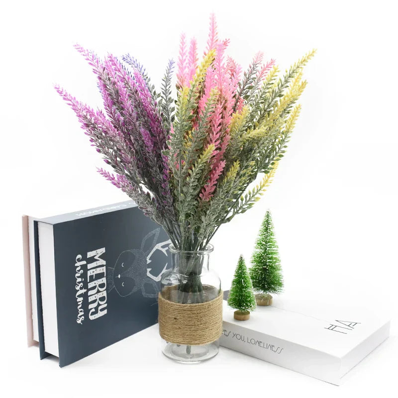 Decorbites™ Lavendel-Vase: Künstliche Blumen für Heimdekoration und Hochzeitsdekoration, dekorativer Blumentopf