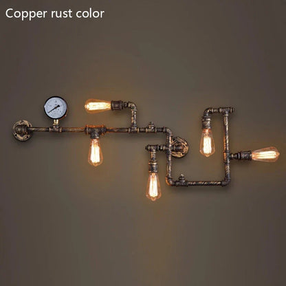 Decorbites™ Industrielle Wasserrohr-Wandlampen Eisenrost Retro-Wandleuchte Vintage-Heimbeleuchtung