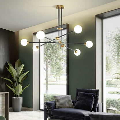 Decorbites™ Geometrische Glas-Kugelleuchter: Postmoderne LED-Hängeleuchten für stilvolle Dekoration