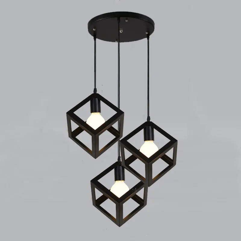 Black Minimalist Pendant Light Nordic Round Design
